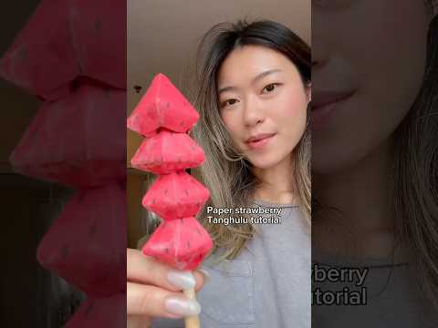 Paper strawberry Tanghulu tutorial 🍓