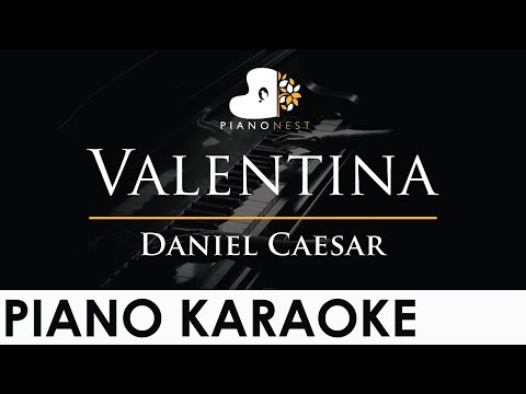 Daniel Caesar - Valentina - Piano Karaoke Instrumental Cover with Lyrics