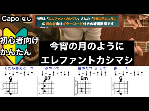 今宵の月のように/エレファントカシマシ/ギター/コード/弾き語り/初心者向け/簡単