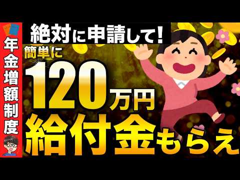 【ほとんど対象者】誰でも簡単に120万円以上支給される！年金生活者支援給付金は必ず申請して！【年金増額制度/老後年金】