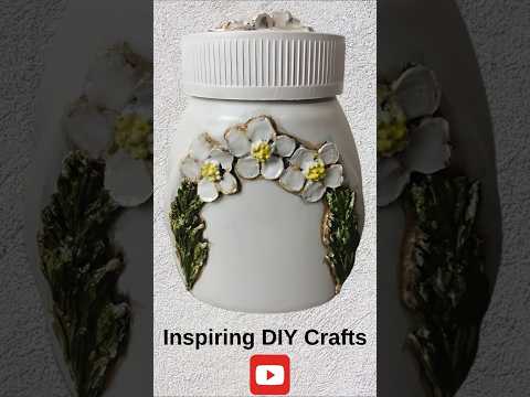 DIY Vintage Nutella Jar Makeover: From Trash to Chic  #vintagedecor  #CreativeIdeas #shorts #artediy