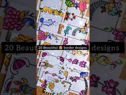 20 Beautiful border designs/Assignment front page design/Project Work Designs #love #project #shorts