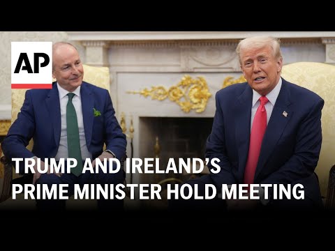 Trump and Ireland’s prime minister hold a meeting at the Oval Office