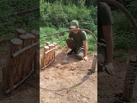 A TRAP FOR SURVIVAL #trap #diy #tools #farming #survival #bushcraft