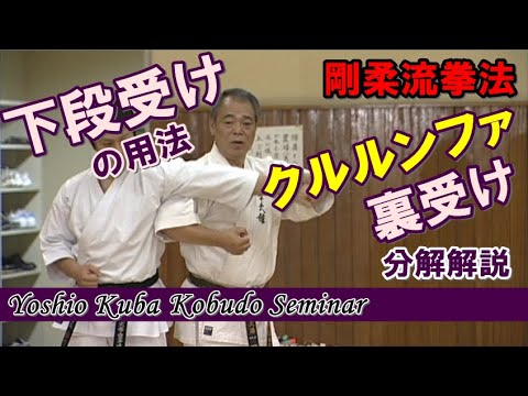 剛柔流拳法 下段受け 裏受け クルルンファ 裏分解 久場良男 那覇手セミナー karatedo kata okinawa kenpo kobudo