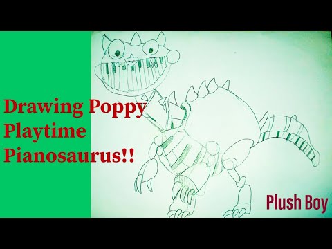 Drawing Poppy Playtime Pianosaurus!! ✍️ 🎹 🦖 @PlushBoyHuggy