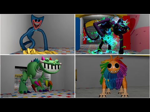 CatNap, Huggy Wuggy, Yarnaby, & Pianosaurus Poppy Playtime Boss Chases | Garry's Mod