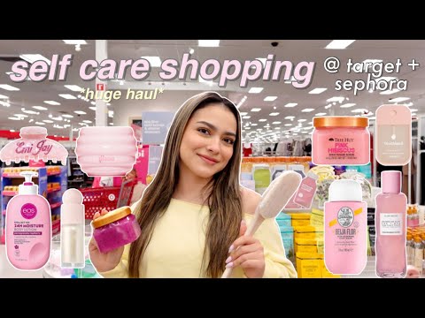 let's go self care shopping for hygiene essentials, skincare, makeup + HUGE HAUL