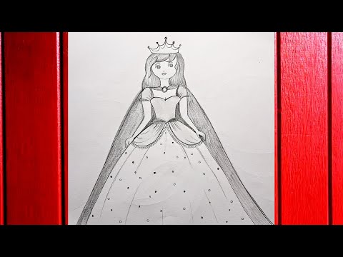 how to draw a princess//rajkumari ka chitraa//cómo dibujar Una princesa