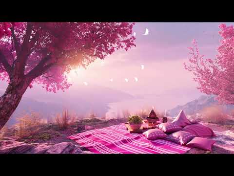 432 hz Picnic Ambience during Summer Sunset Birds Flying Calming Soothing Relaxing Studying