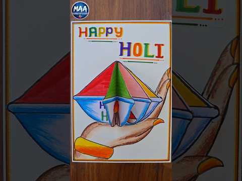 Holi drawing | Happy Holi Drawing Easy #shorts #shortvideo #youtubeshorts #short #holifestival #holi