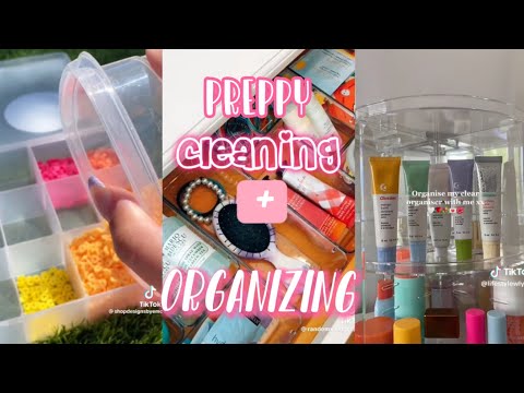 preppy cleaning and and organizing | tiktok compilation | 🛍️☀️🌴🫶🏽🩷 |