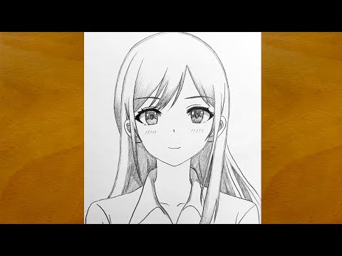 How to Draw an Anime Girl Step by Step || Pencil Art for Beginners