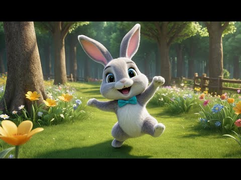 Five Little Bunnies Jumping on the Ground Rhyme Song | Educational Kids Songs