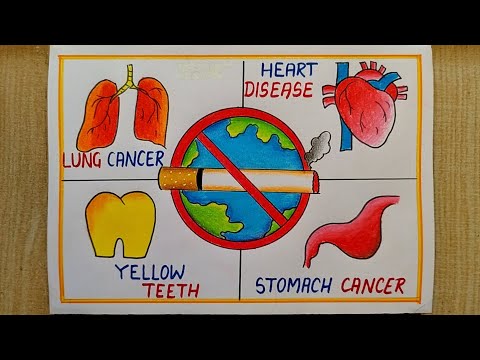 No smoking Day poster drawing easy| No Tobacco day poster drawing| No Smoking day drawing easy