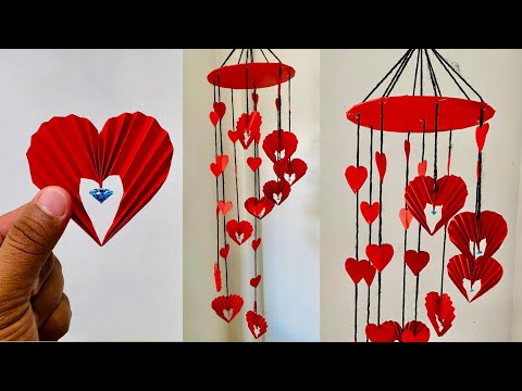 DIY Wall Hanging | Paper Heart for Valentine's Day Decoration Ideas | Room Decor