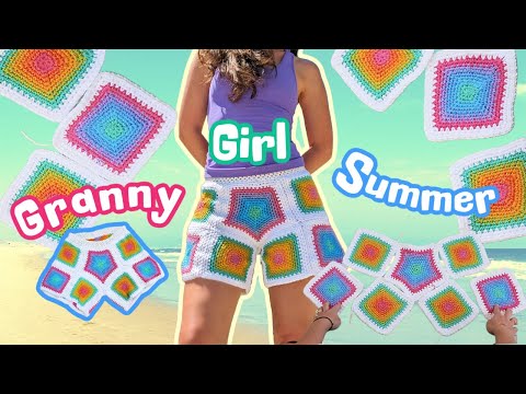 How To Crochet The Granny Square Shorts I'll Be Living In All Summer🏖️