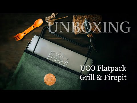 【Unboxing】UCO Flatpack Grill & Firepit review｜Motorcycle camping｜Russian military tent