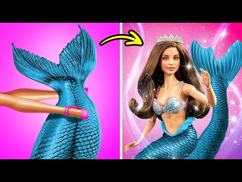 From Barbie to Mermaid Transformation ✨ Luxury Doll Makeover