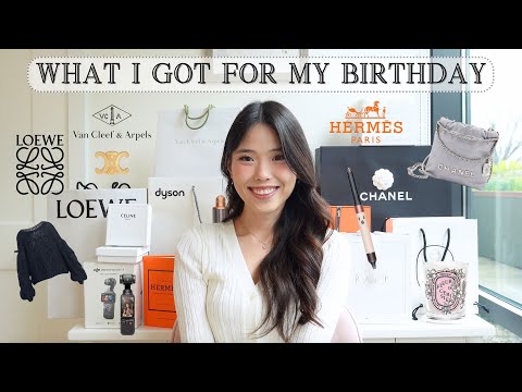 WHAT I GOT FOR MY BIRTHDAY 2024 | Chanel Mini 22, VCA, Celine, Loewe, Hermes, Graff + giveaway!