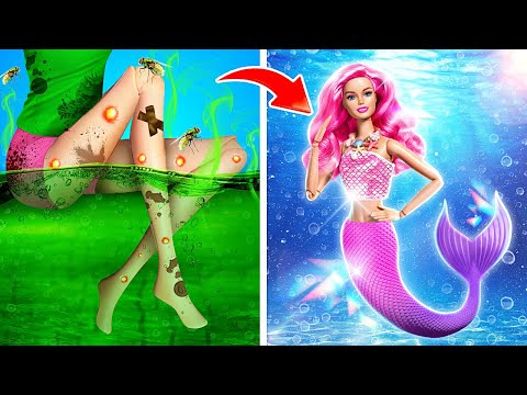 From NERD Barbie to STUNNING Mermaid! Beauty Hacks & Gadgets for Makeover