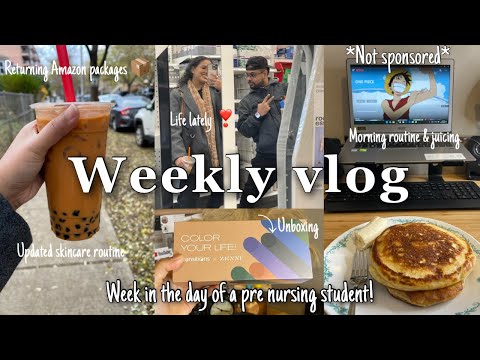 WEEK IN THE LIFE OF A PRE-NURSING STUDENT | Morning routine, unboxing, new glasses+ jewelry & more!