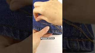 Repara el largo de tu Jeans sin Maquina de Coser 🤔👌 #costura #sewing