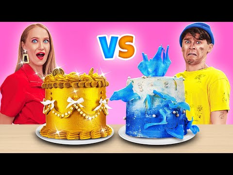 NEW 123 GO! Rich VS Poor Cake Decorating Challenge 🍰 Who Makes The Most Beautiful Cake?