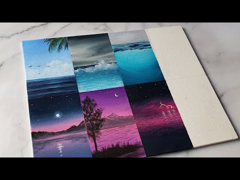 mini painting ideas / easy acrylic painting ideas for beginners ✨️