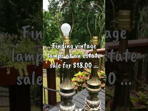 Estate Sale Vintage Lamps #vintage #vintagelamp #estatesalefinds