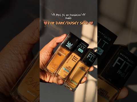 maybelline fit me foundation shades 🏻‎🏼‎🏽‎🏾🏿 recommendation for dusky skin girlies 𓍯𓂃𓏧♡ #shorts