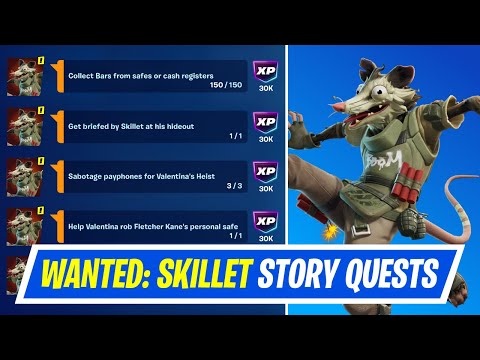 Fortnite Complete Story Quests - How to EASILY Complete Wanted: Skillet Story Quests