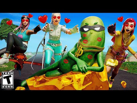 Big Dill PLAYS KISS CHASING with GIRLS in LOVE.. Fortnite