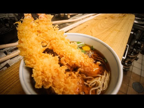 Extra-large Prawn tempura Long-established Soba restaurant founded in 1860 AD "Owariya" Japan!