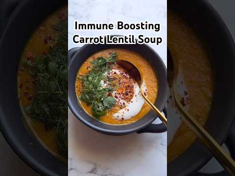 Immune Boosting Carrot Lentil Soup | when you need a boost of nutrients or soothing comfort food