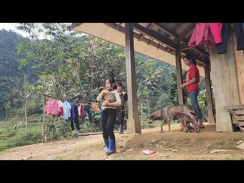 Two girls on the road looking for vegetables to sell, meet a kind lady, have extra income, and buy