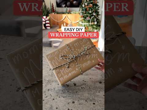 EASY DIY WRAPPING PAPER IDEA 🎁  #christmaswrapping #diychristmas