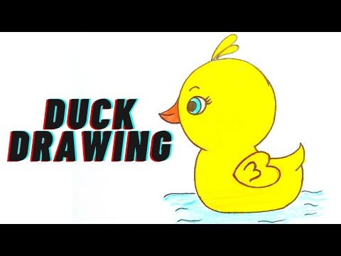 How to draw a duck #duckdrawingeasy #sketchpendrawingtutorial