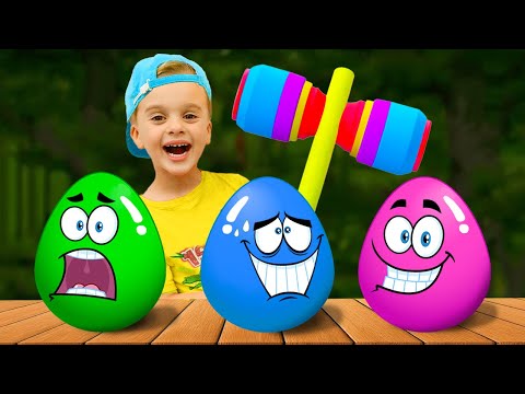 Surprise Eggs Kids Song with Chris | Nursery Rhymes