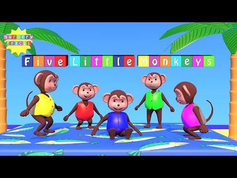 Five Little Monkeys | New in 3D | NurseryTracks