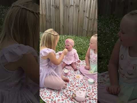 Just some besties having a tea party🥹 #baby #downsyndrome #trisomy21 #daughter #sisters