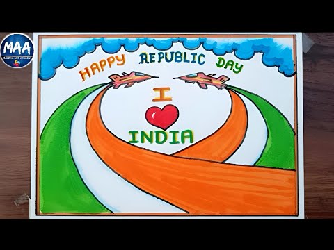 Happy Republic day drawing | 26th January drawing | Republic day drawing very easy | #republicday