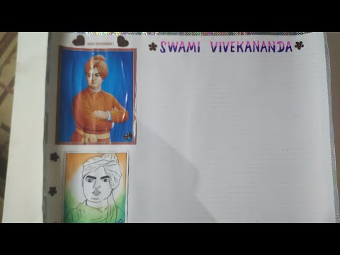 School Project For Class 2/ Swami Vivekananda on chart paper 🗞️ @modikasundayvlogs9920