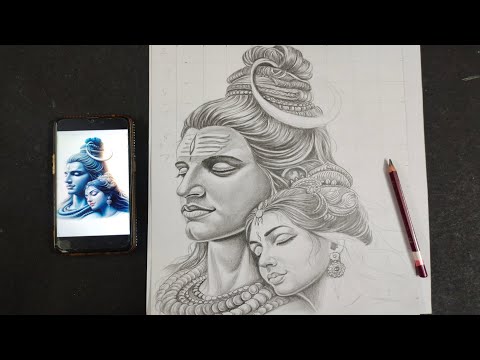 Mahadev Parvati shading/pencil drawing / how to draw /easy drawing tutorial /drawing tutorial