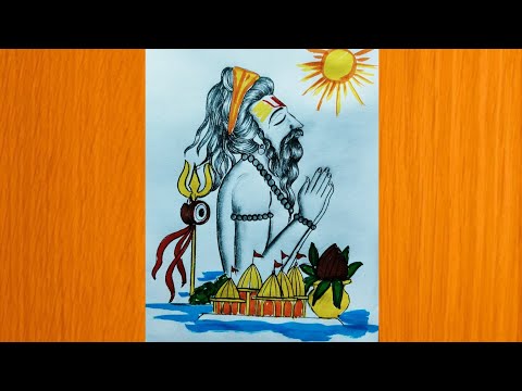 maha Shivaratri mahakumbh drawing|mahakumbh drawing||mahashivratri drawing #mahakumbh2025 #mahakumbh