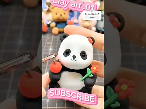 How to Make a Cute Panda with Clay | Easy DIY Clay Modeling Tutorial #creativeclayideas #diy #art