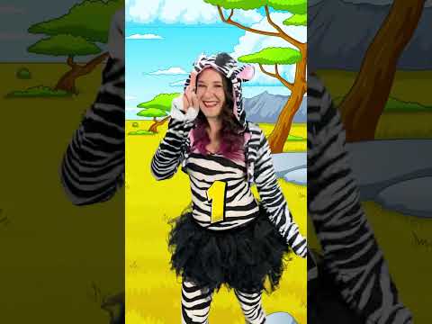 Can you count to 5 with the animals? 🦓🦒🐘🦁🦛 Toddler Counting Song #shorts #kidssongs