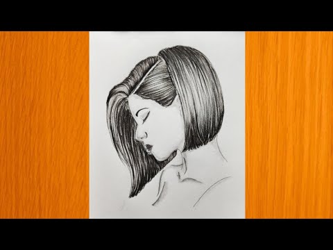 How to draw a beautiful girl face easy for beginners ||beautiful drawing step by step|pencil drawing