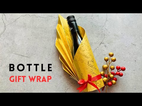 How to Gift Wrap a Wine Bottle | Wrapping Bottle as Gift | Gift Wrap a Bottle of Wine