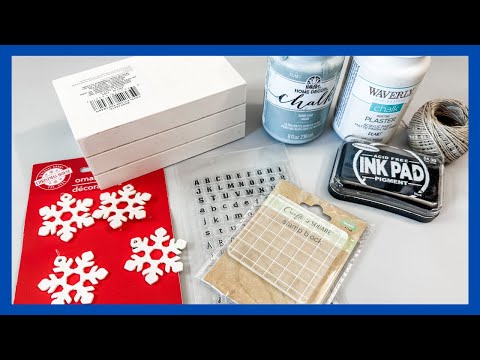 Winter Decor DIY || Dollar Tree Wooden Crate || Just 1 Quick Craft